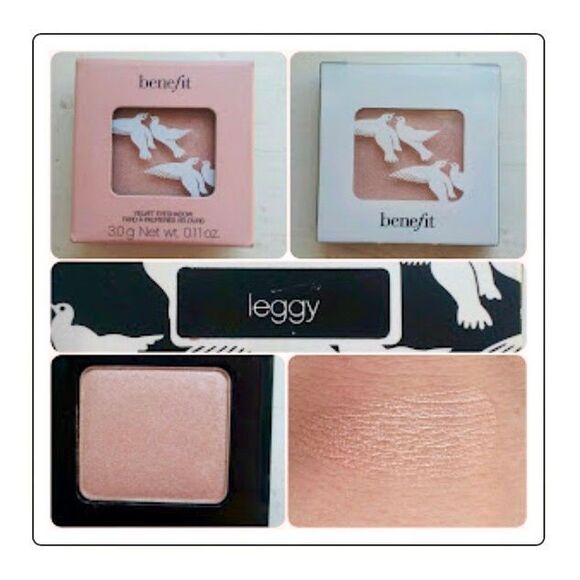 BENEFIT - NWT - Velvet Eyeshadow in "Leggy" Full Size/Pale Pink/Bit of Metallic - Picture 8 of 14